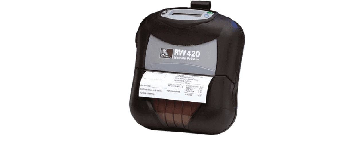 Stampante portatile Zebra RW 420 termica per etichette e codici a barre - CAMF vendita e assistenza Brescia e provincia